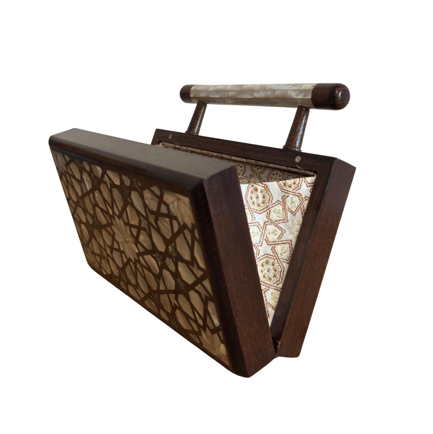 Falak – Lüks Şam El Çantası, Sedef İşleme ve Brokar Astar