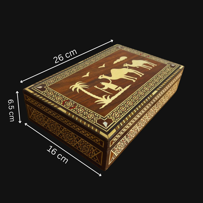 صندوق موزاييك للجِمال من عام 1970 – فن دمشقي يدوي نادر