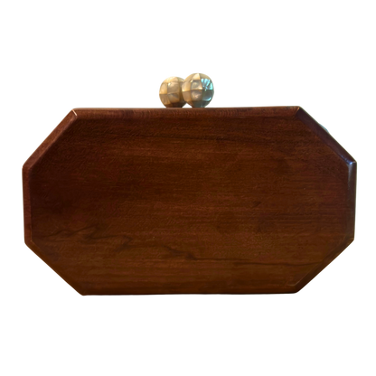 Jouri – Luxuriöse Damaszener Clutch mit Rosen-Perlmutt & Perlenkette