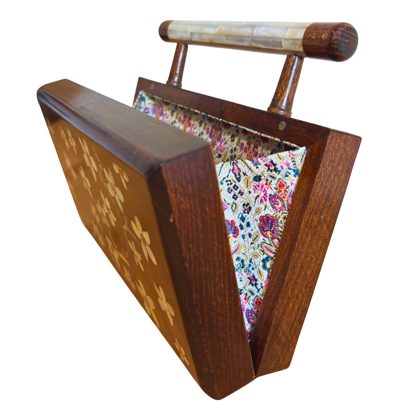 Yasmine – Clutch Damascena di Lusso con Madreperla & Interno in Broccato