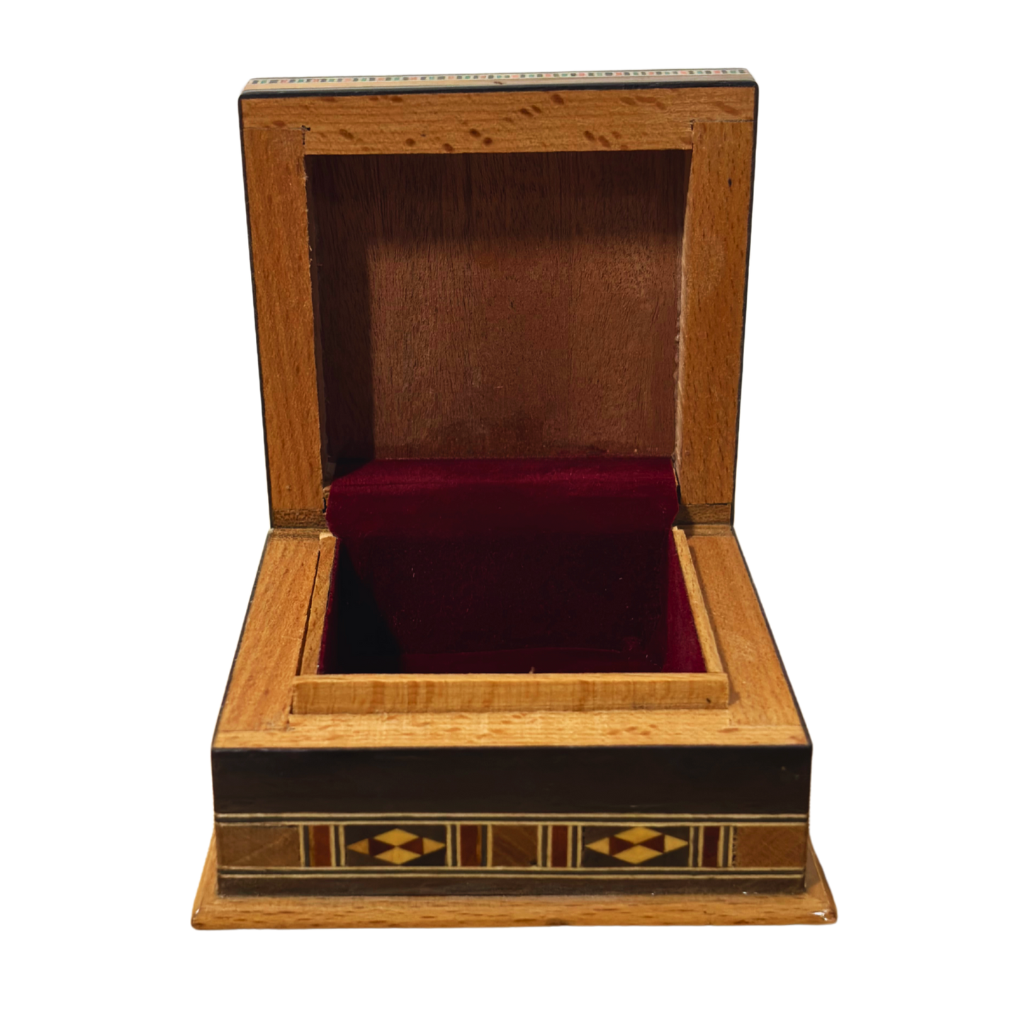 صندوق موزاييك دمشقي – حرفة تقليدية وأناقة مخملية