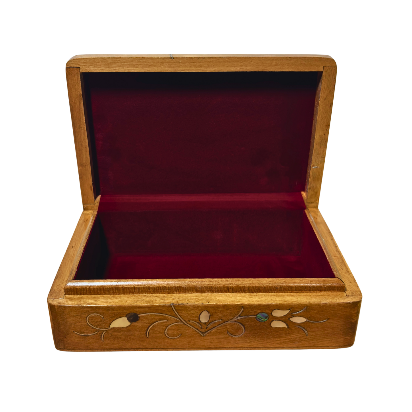 صندوق دمشقي فاخر – تطعيم بالصدف وبراعة المشغل العربي