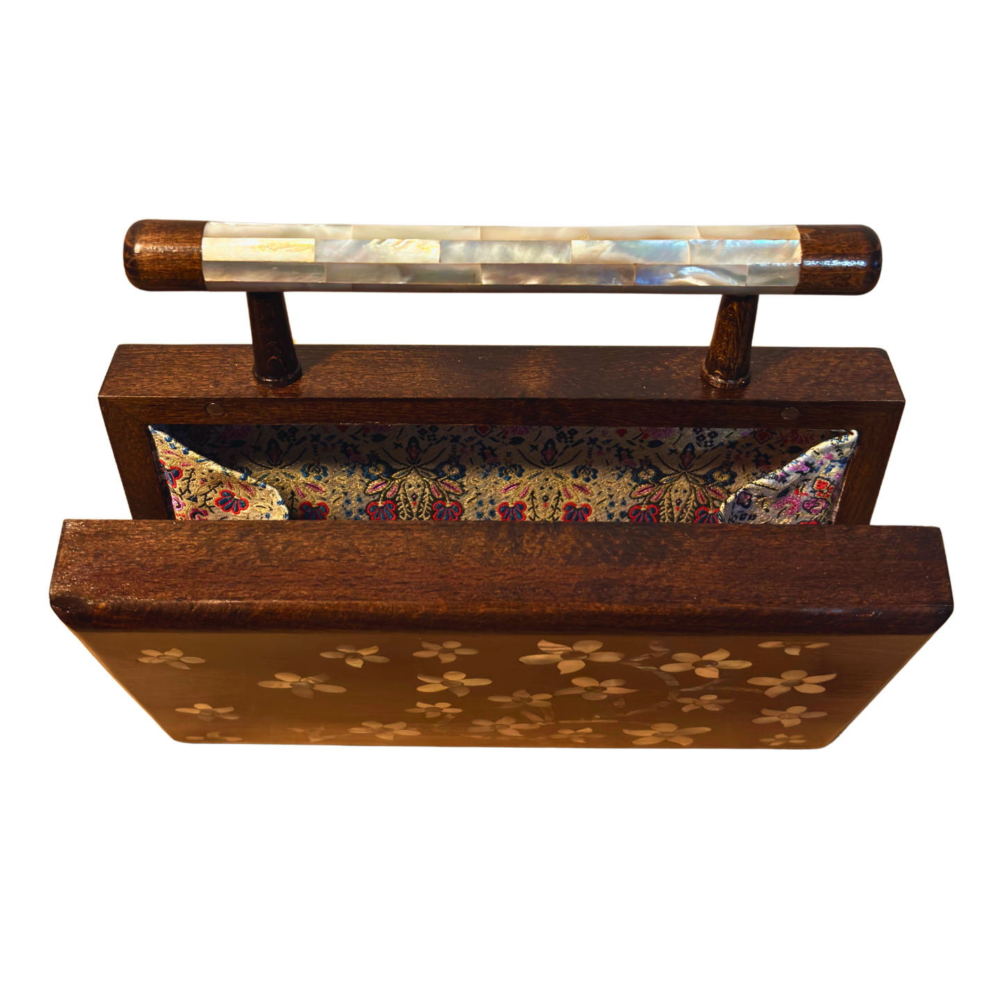 Yasmine – Clutch Damascena di Lusso con Madreperla & Interno in Broccato