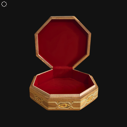 صندوق موزاييك دمشقي – مطعّم خشب فاخر مع مخمل أحمر داخلي