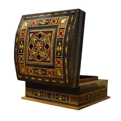 صندوق موزاييك دمشقي – حرفة تقليدية وأناقة مخملية