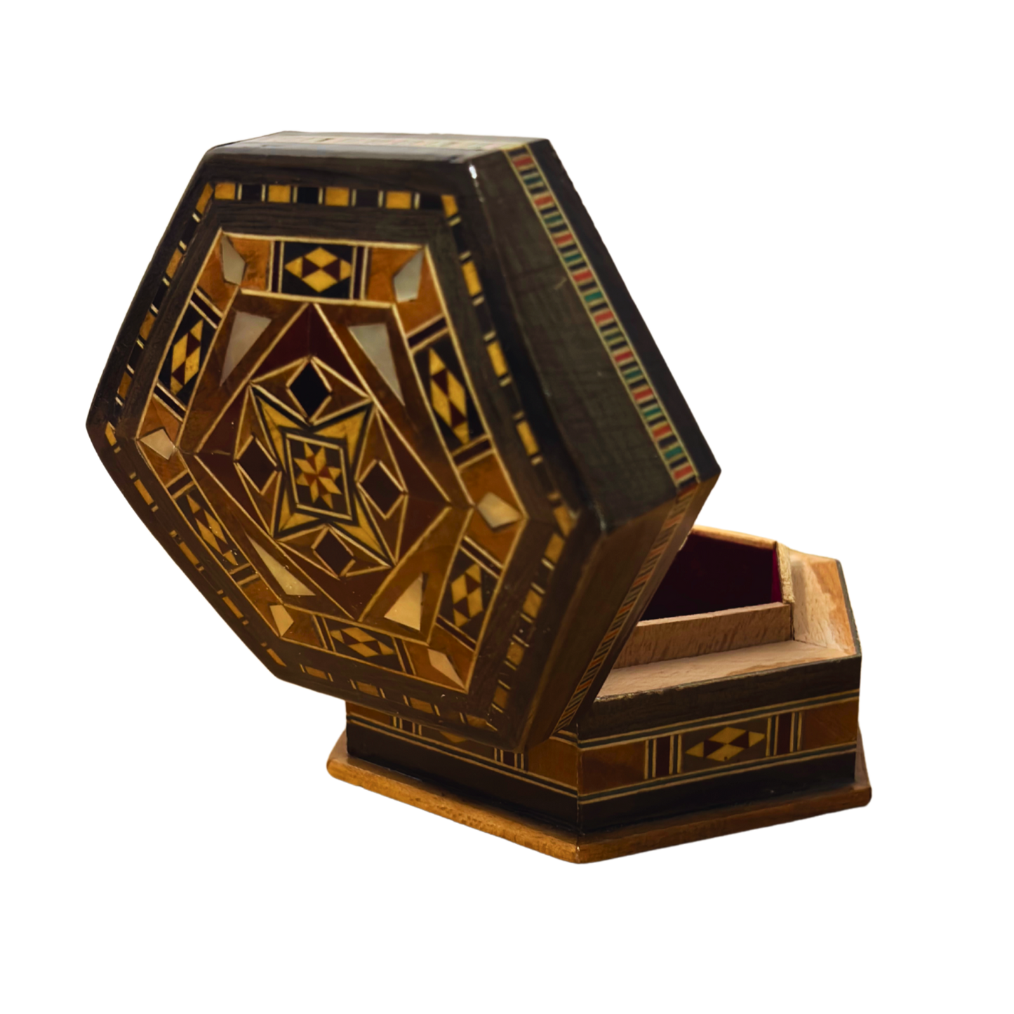 صندوق موزاييك دمشقي – حرفة يدوية وأناقة مخملية