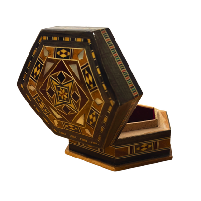 صندوق موزاييك دمشقي – حرفة يدوية وأناقة مخملية