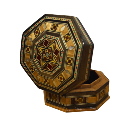 صندوق موزاييك دمشقي – حرفة يدوية وأناقة مخملية