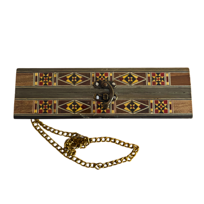 حقيبة يد موزاييك دمشقية مطعّمة بالصدف – أناقة شرقية فاخرة