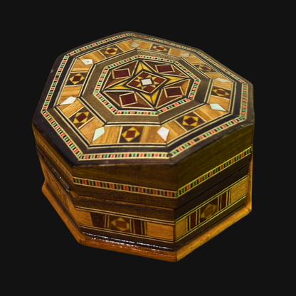 صندوق موزاييك دمشقي – حرفة يدوية وأناقة مخملية