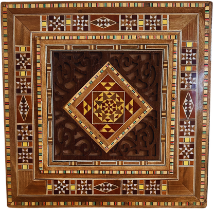 صندوق مجوهرات موزاييك دمشقي – مبطن بالمخمل بأناقة راقية