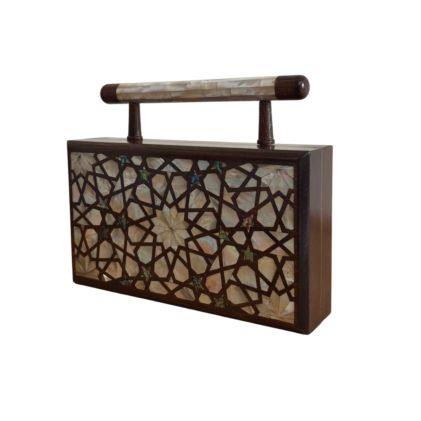 Falak – Lüks Şam El Çantası, Sedef İşleme ve Brokar Astar