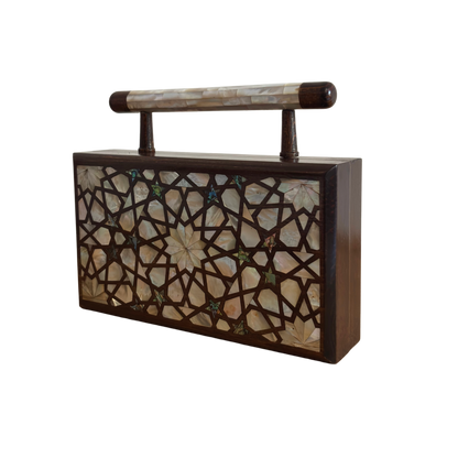 Falak – Lüks Şam El Çantası, Sedef İşleme ve Brokar Astar