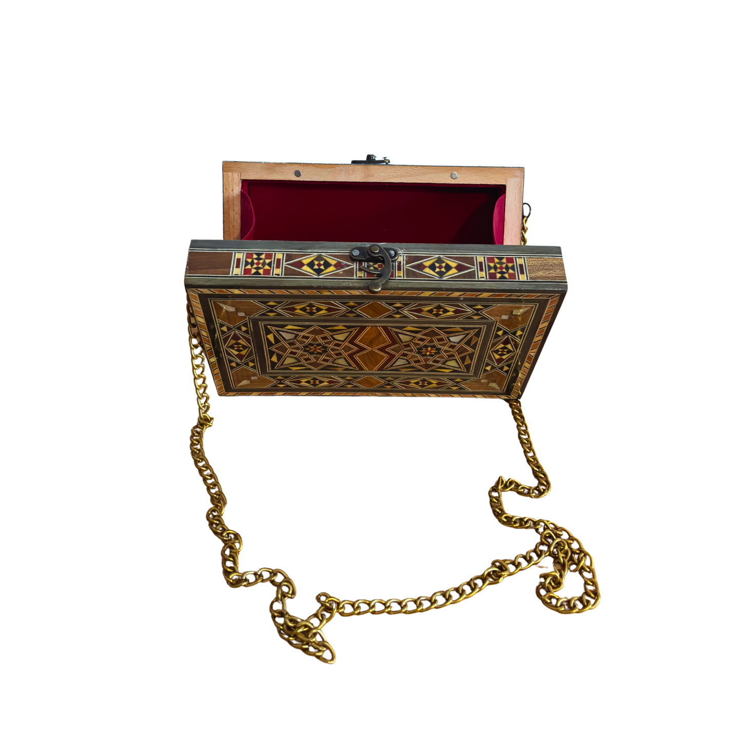 حقيبة يد موزاييك دمشقية مطعّمة بالصدف – أناقة شرقية فاخرة