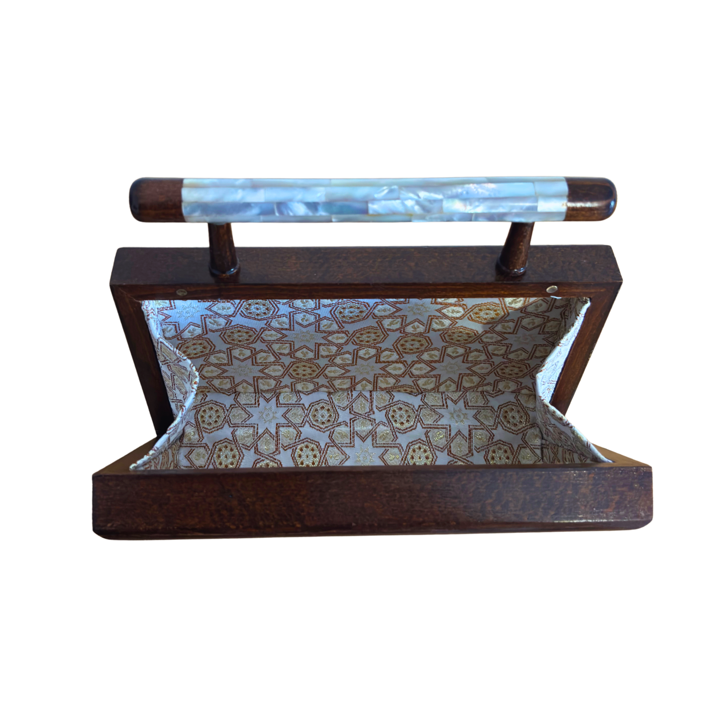 Falak – Lüks Şam El Çantası, Sedef İşleme ve Brokar Astar