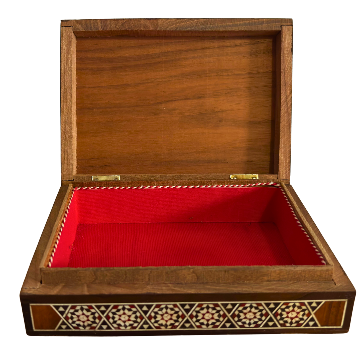 1970 Vintage Deve Mozaik Takı Kutusu – Sedef Kakmalı Şam El Sanatı