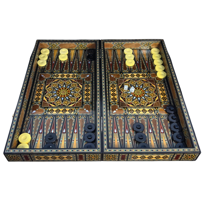 Set di Scacchi e Backgammon Heritage – Artigianato Damasceno in Mosaico