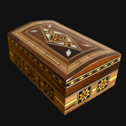 El Yapımı Şam Takı Kutusu – Sedef Kakmalı Lüks Ahşap Tasarım