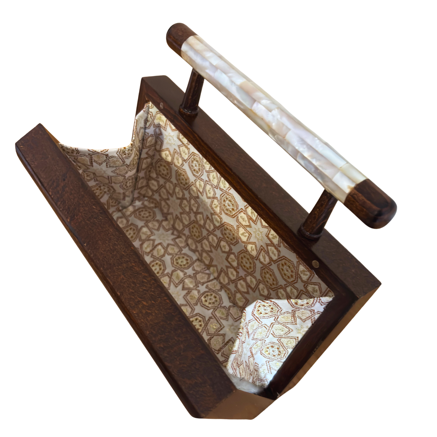 Falak – Lüks Şam El Çantası, Sedef İşleme ve Brokar Astar