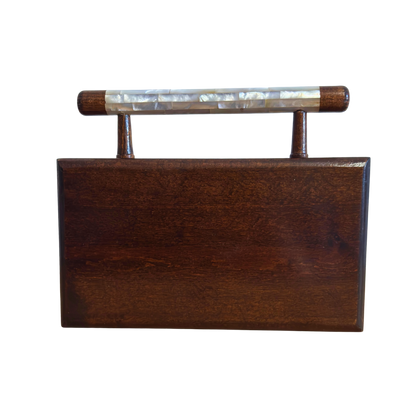 حقيبة يد "ياسمين" الدمشقية الفاخرة – مطعّمة بالصدف وبطانة بروكار