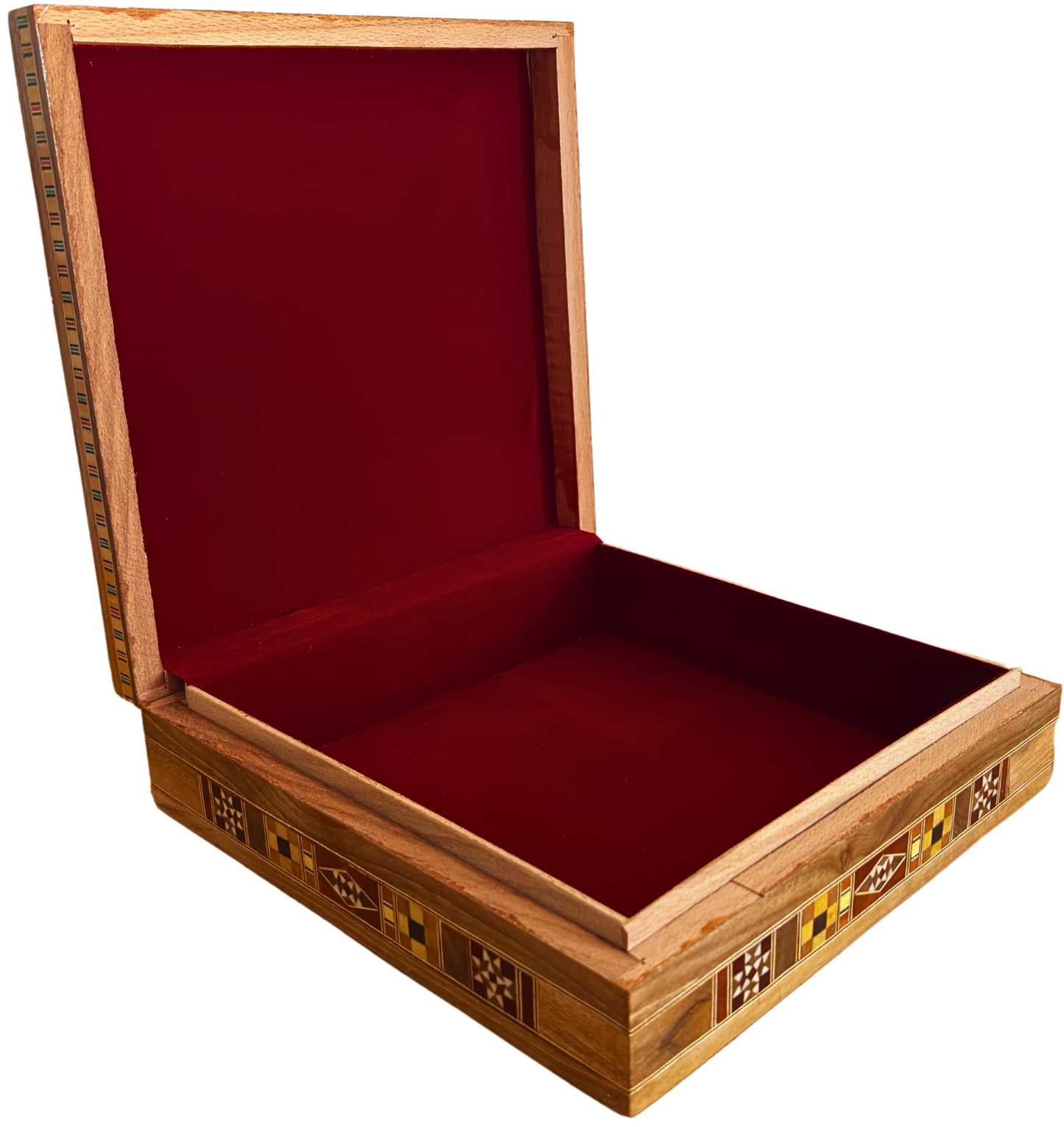 صندوق مجوهرات موزاييك دمشقي – مبطن بالمخمل بأناقة راقية