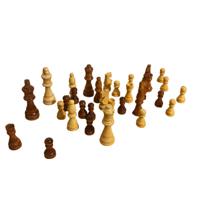 قطع شطرنج خشبية – تصميم كلاسيكي أنيق